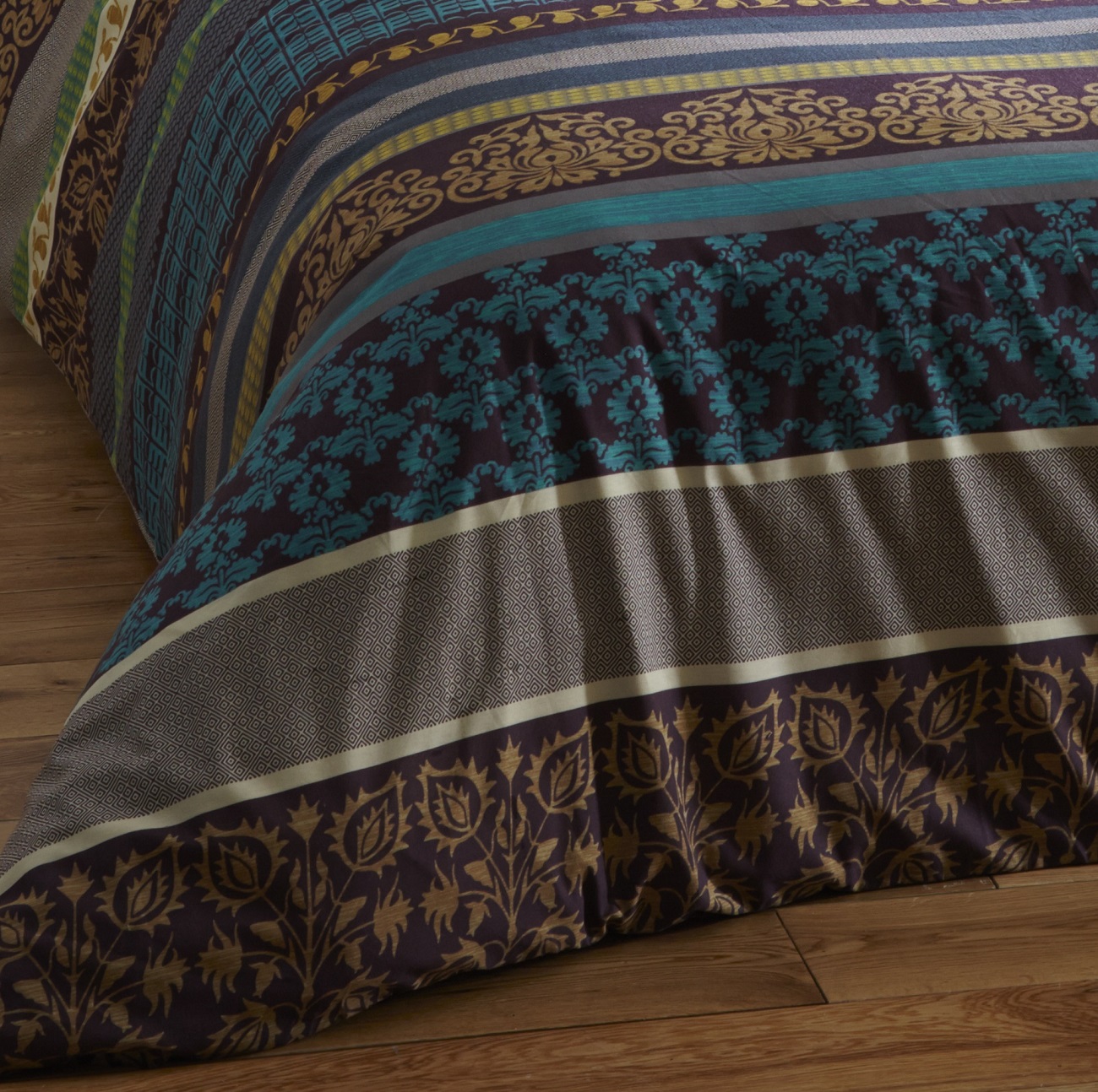 LUXURY INDIAN ETHNIC PRINT DUVET QUILT COVER BEDDING BED LINEN SET